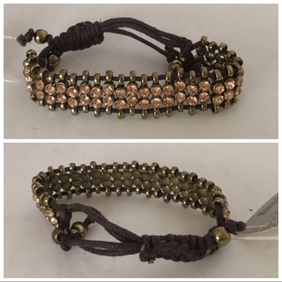 Cost Plus World Market Jewelry - World Market Braided Bracelet W/Pink Rhinestones